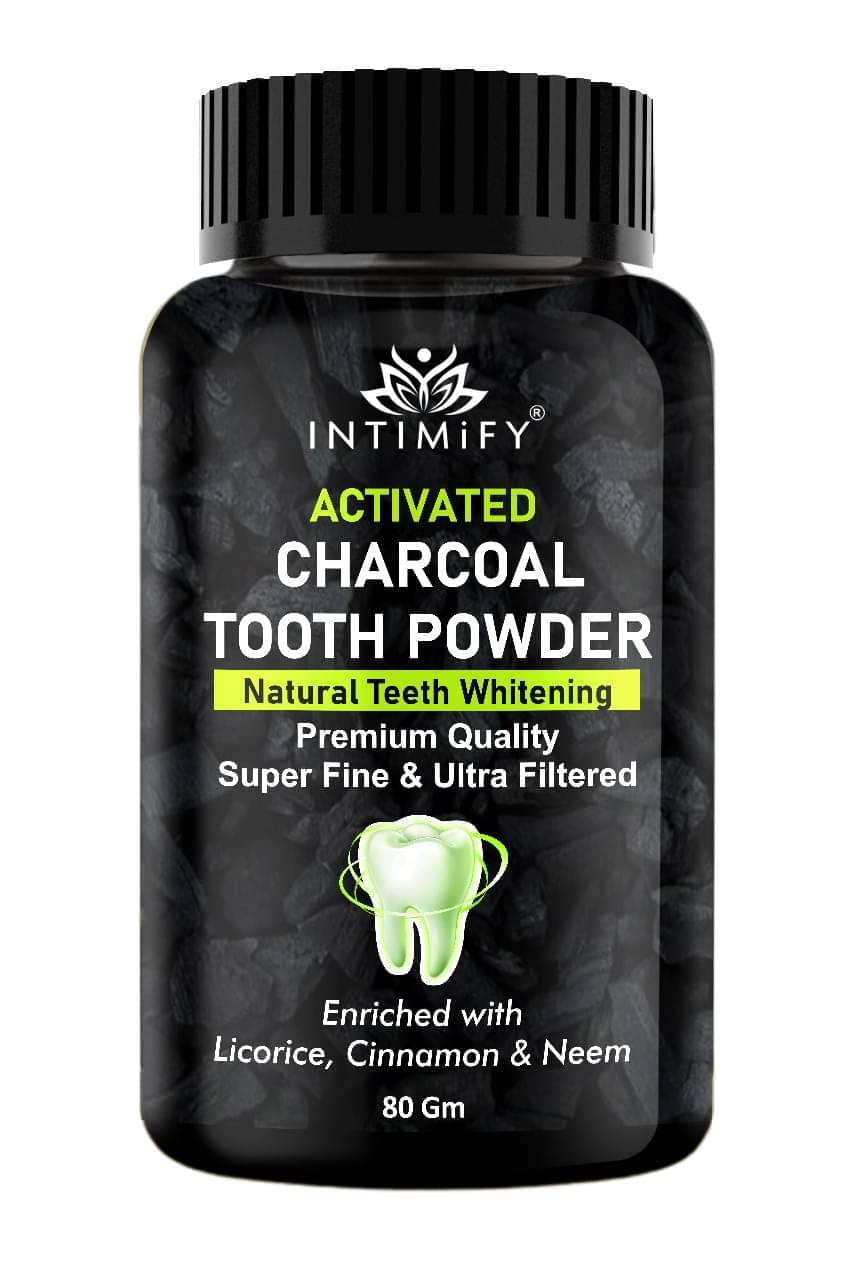 Intimify Activated Charcoal Teeth Whitening Powder For Natural Teeth Whitening, 100 Gms Intimify Activated Charcoal Teeth Whitening Powder For Natural Teeth Whitening, 100 Gms