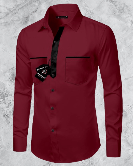 J K Enterprise Cotton Blend Regular Fit Solids Full Sleeves Men's Casual Shirt - Maroon ( Pack of 1 ) J K Enterprise Cotton Blend Regular Fit Solids Full Sleeves Men's Casual Shirt - Maroon ( Pack of 1 )