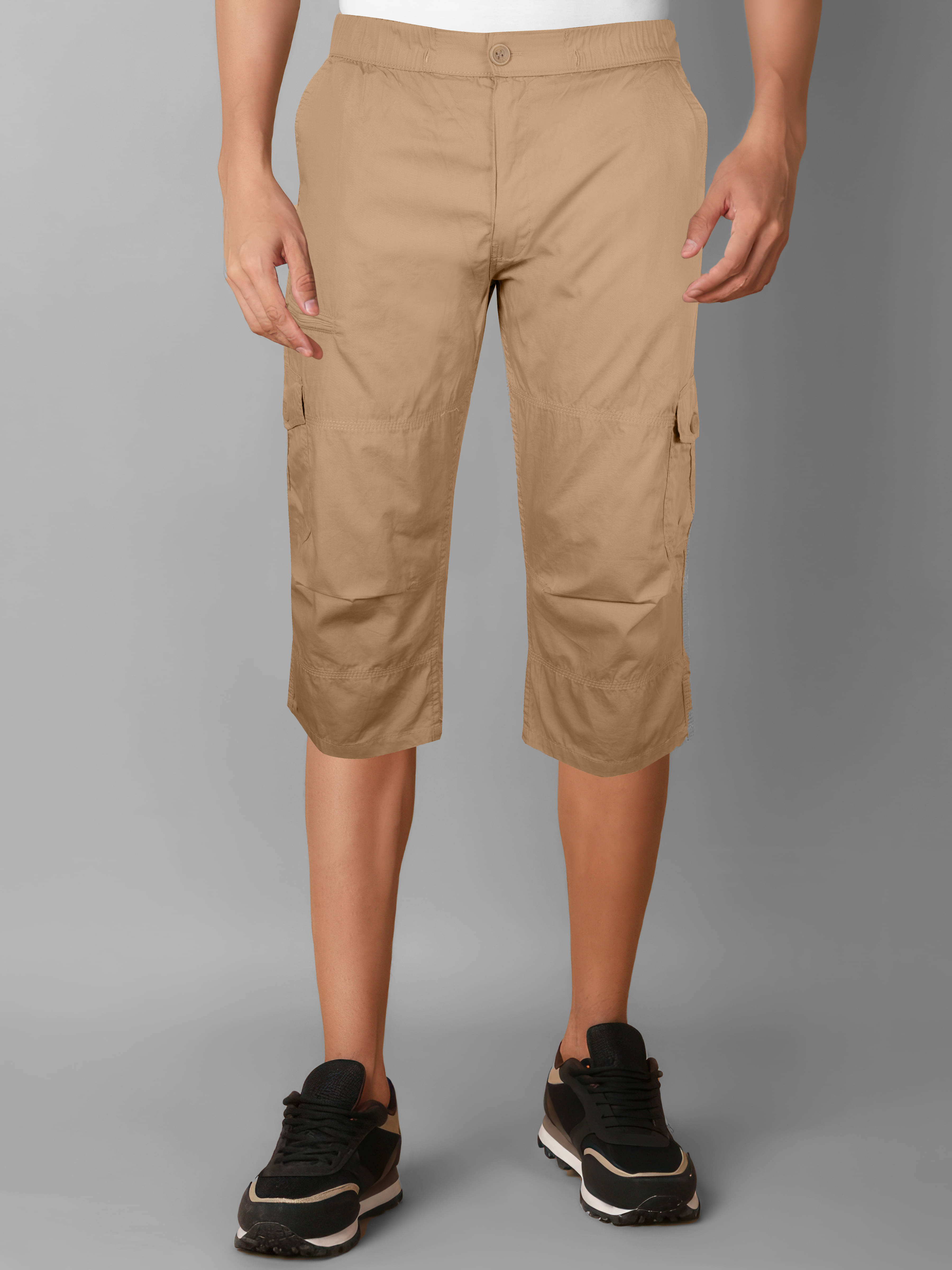 JB JUST BLACK Cream Cotton Blend Men's Cargos ( Pack of 1 ) JB JUST BLACK Cream Cotton Blend Men's Cargos ( Pack of 1 )
