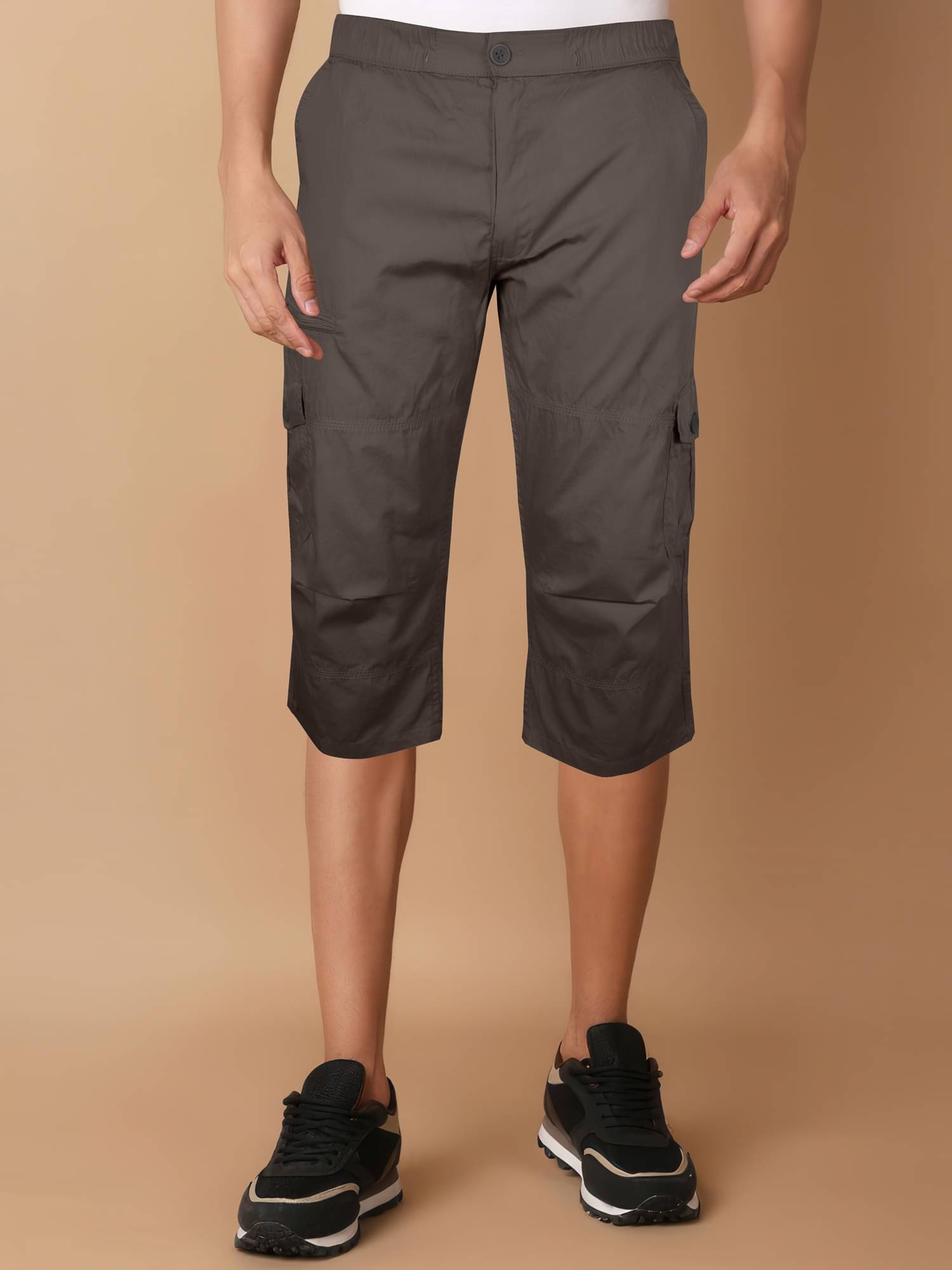 JB JUST BLACK Grey Cotton Blend Men's Cargos ( Pack of 1 ) JB JUST BLACK Grey Cotton Blend Men's Cargos ( Pack of 1 )