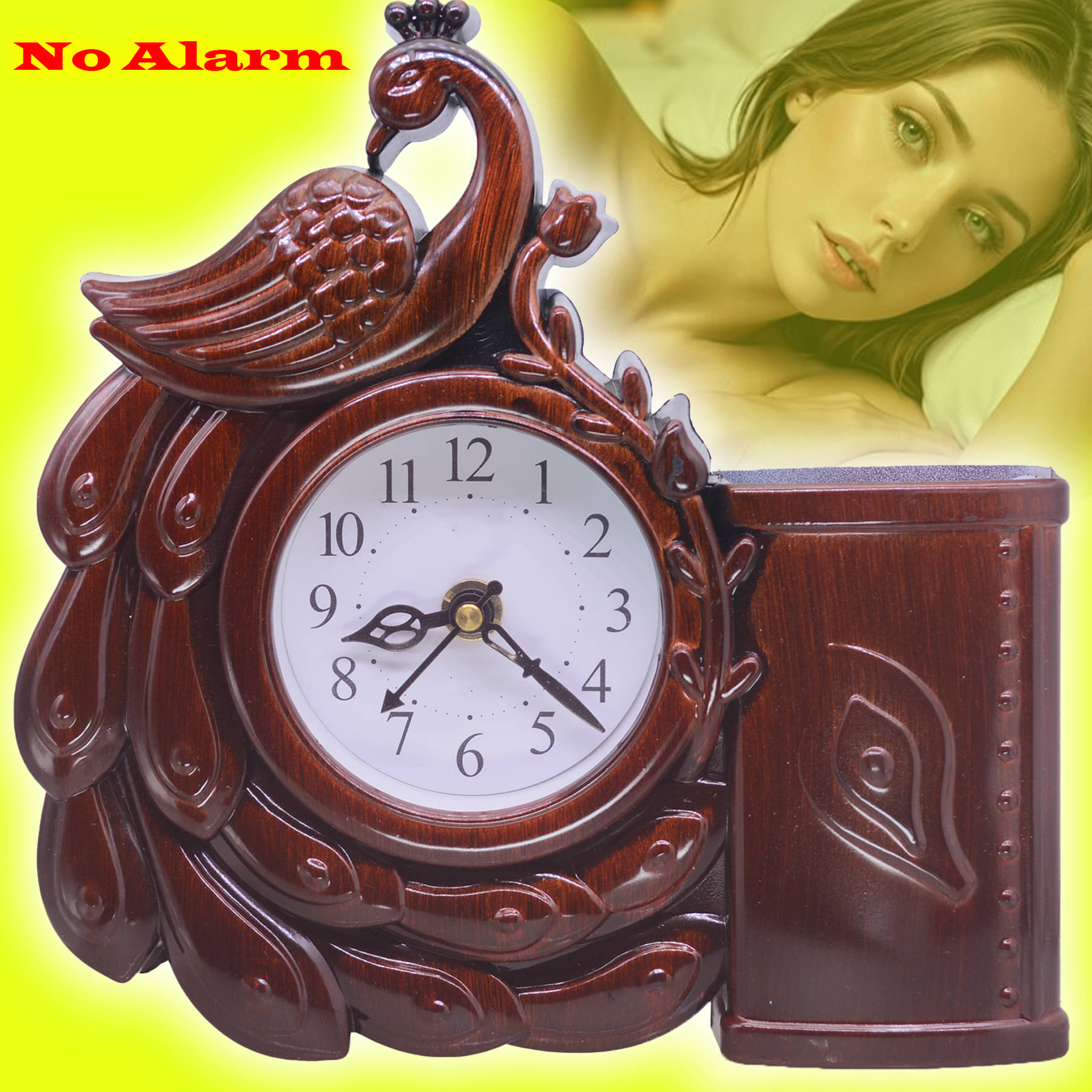     			JMALL Analog Plastic Table Clock - Pack of 1