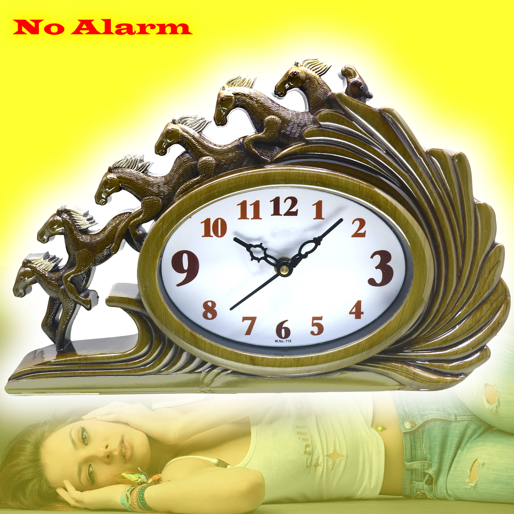     			JMALL Analog Plastic Table Clock - Pack of 1