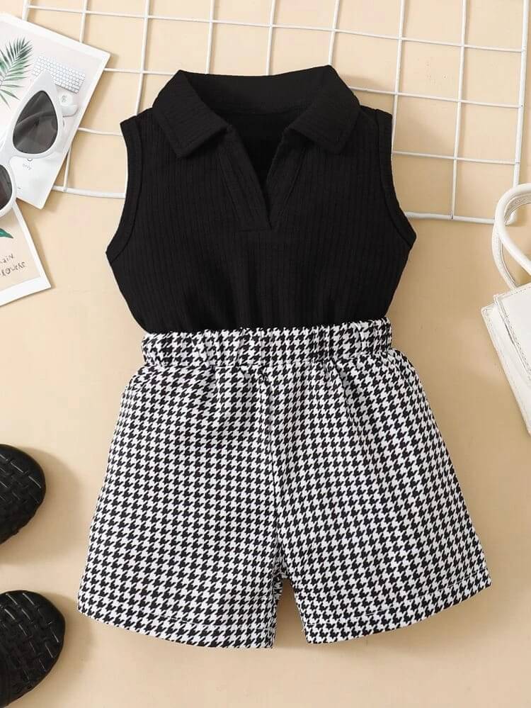     			Ramiaaz Pack of 1 Baby Girls Cotton Blend T-shirt & Shorts ( Black )