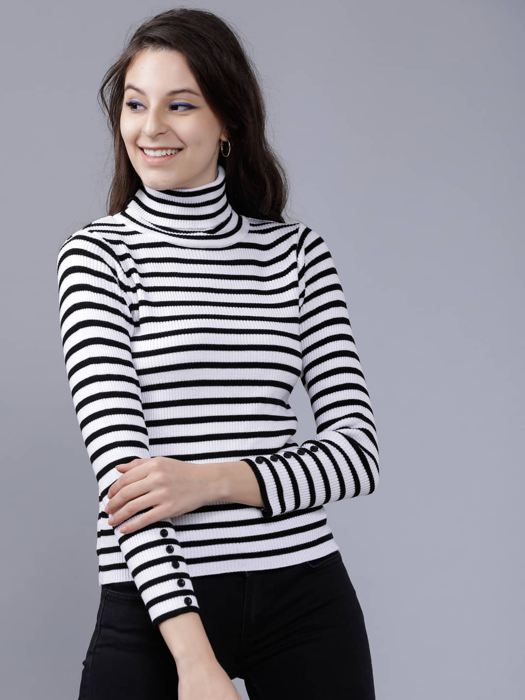     			Tokyo Talkies Acrylic Regular Collar Women's Pullovers - Multi Color (Pack of 1)