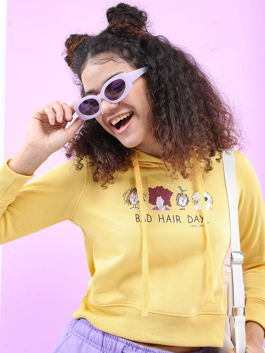     			Tokyo Talkies Cotton Blend Women's Hooded Sweatshirt ( Yellow )