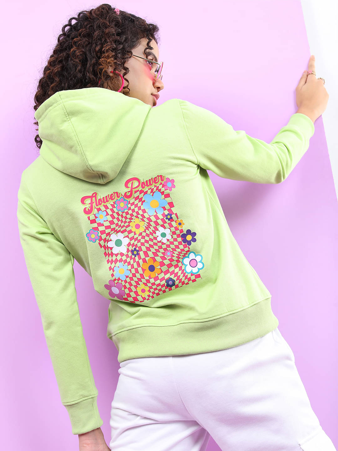     			Tokyo Talkies Cotton Blend Women's Hooded Sweatshirt ( Green )