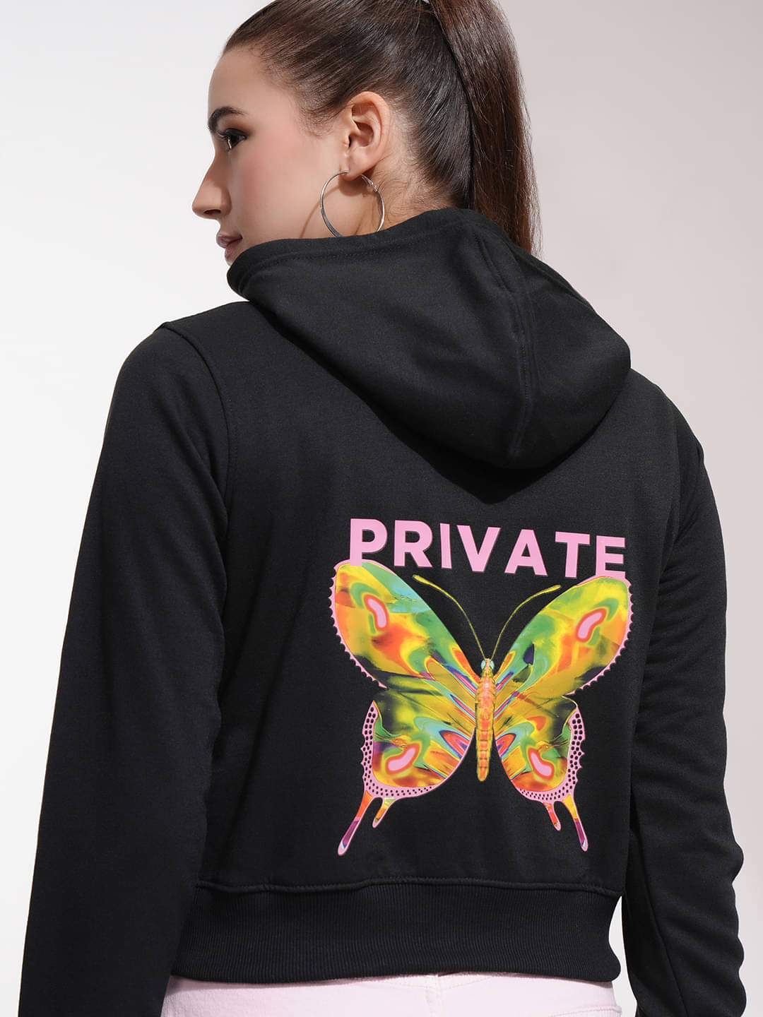     			Tokyo Talkies Women Cotton Blend Sweatshirt ( Black )