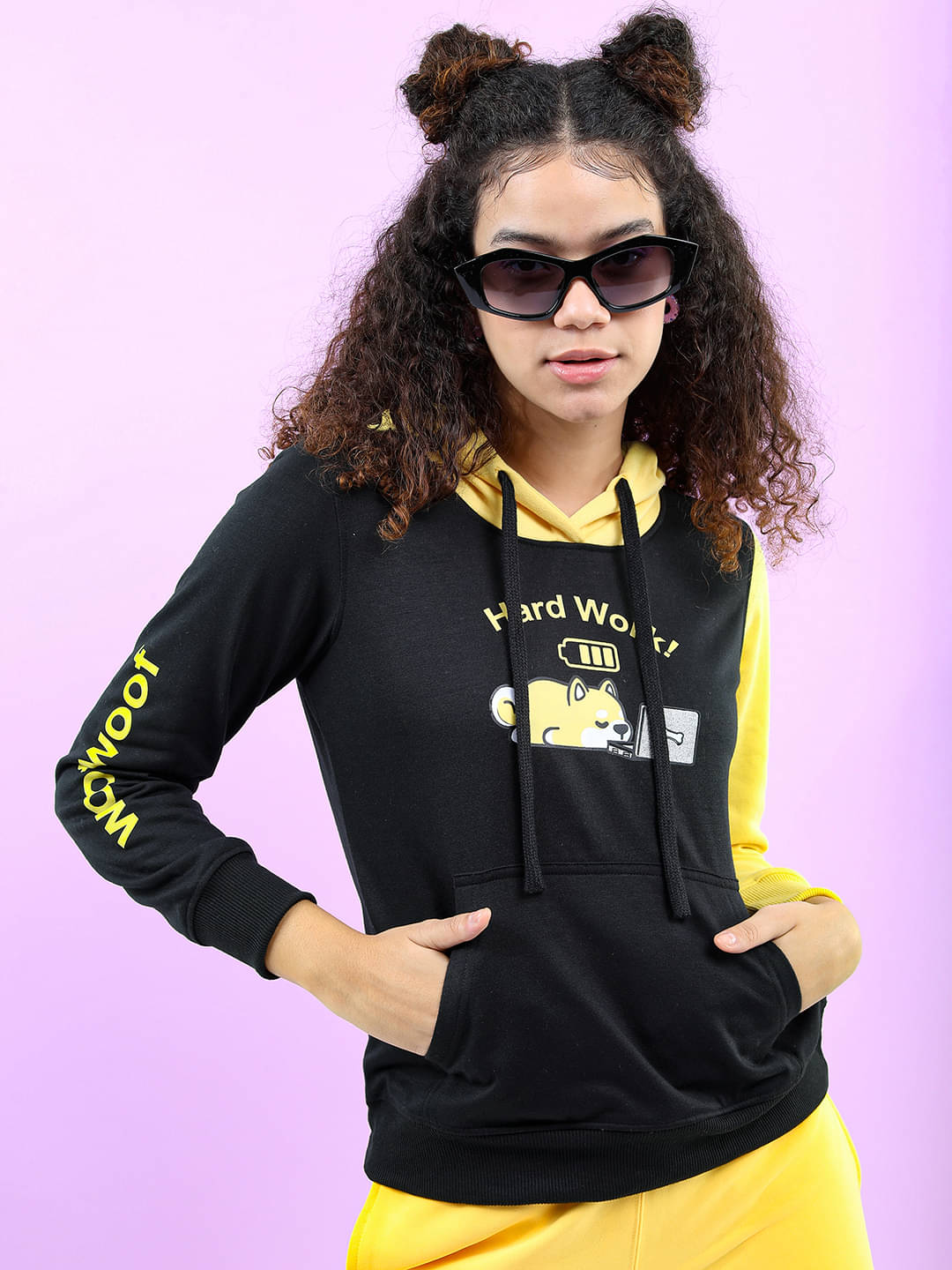     			Tokyo Talkies Women Cotton Blend Sweatshirt ( Black )