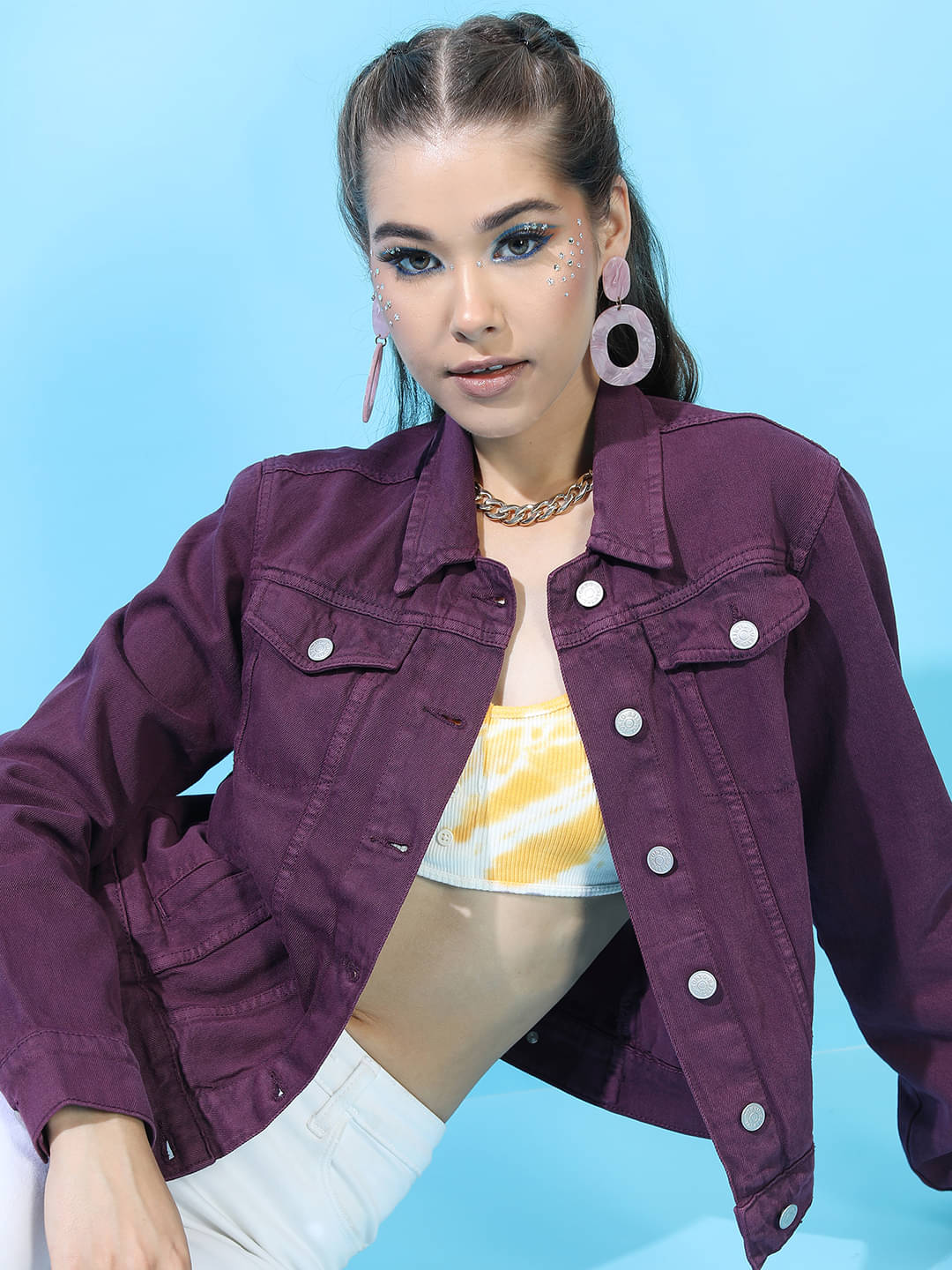     			Tokyo Talkies - Cotton Purple Jackets