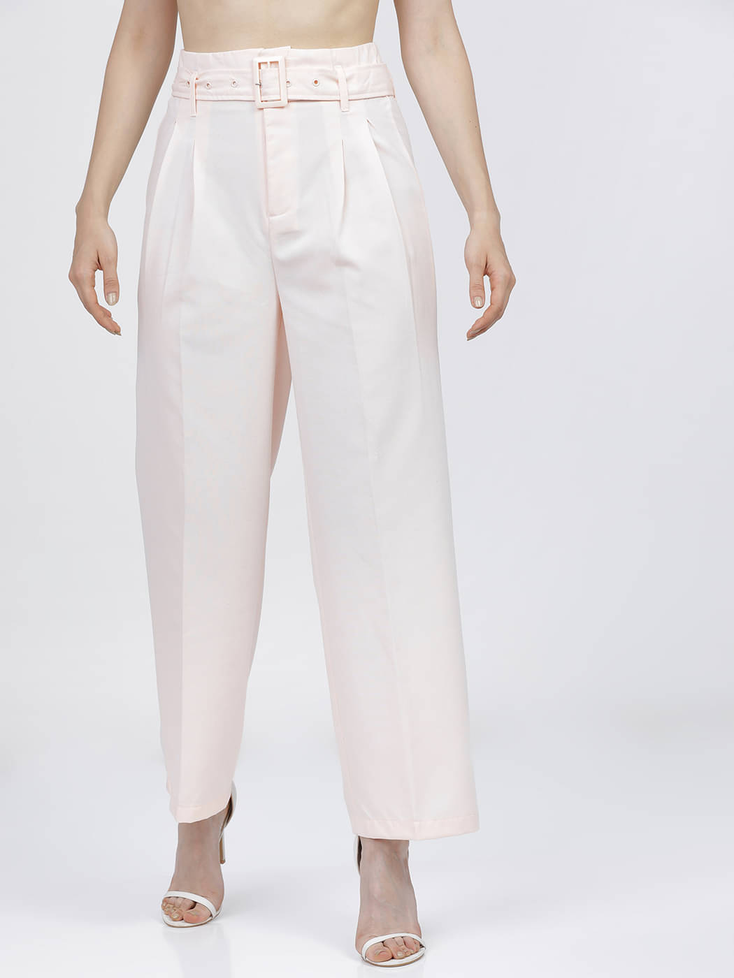     			Tokyo Talkies Pack of 1 Polyester Regular Women's Casual Pants ( Pink )