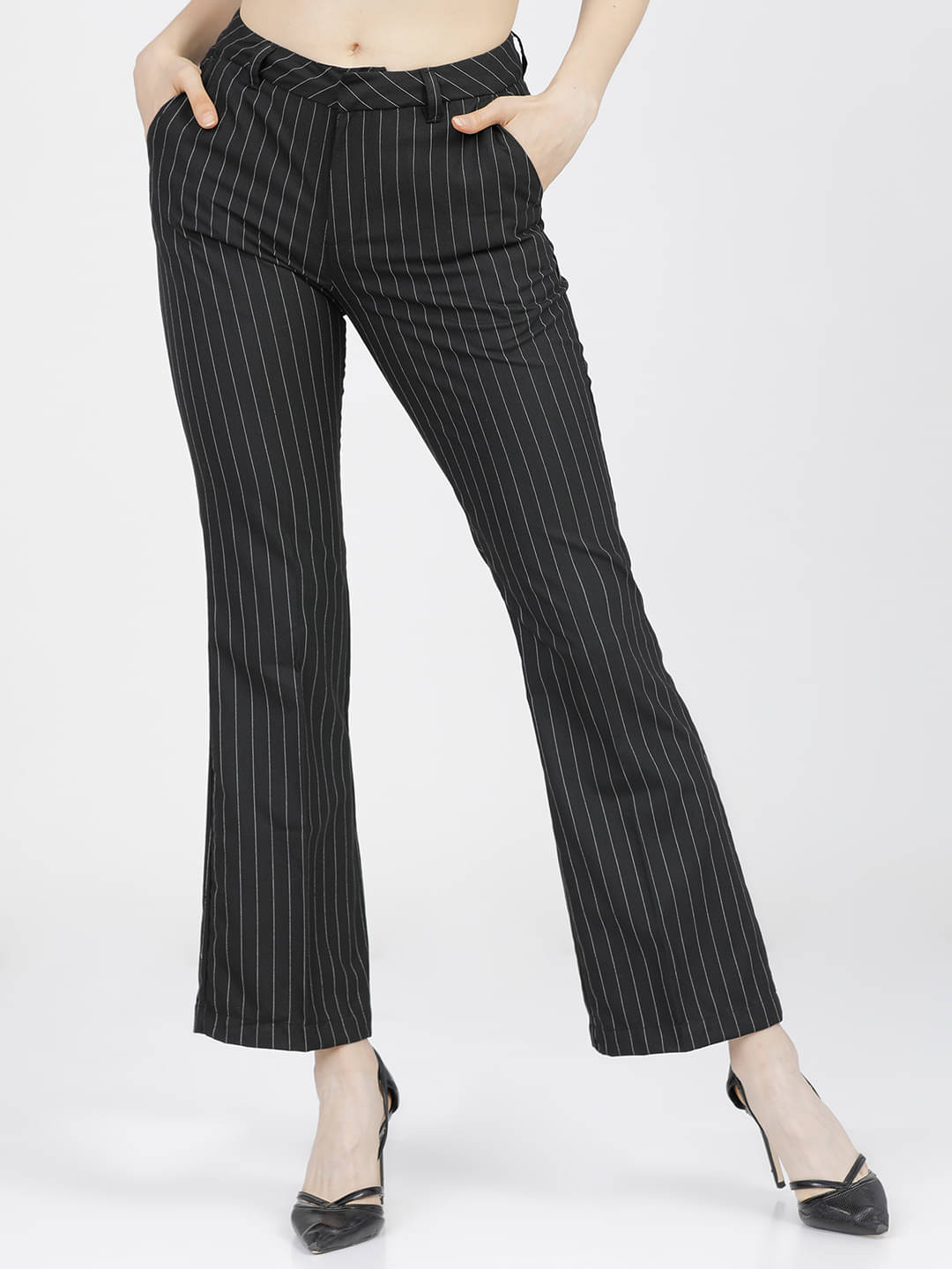     			Tokyo Talkies Pack of 1 Polyester Straight Women's Casual Pants ( Black )