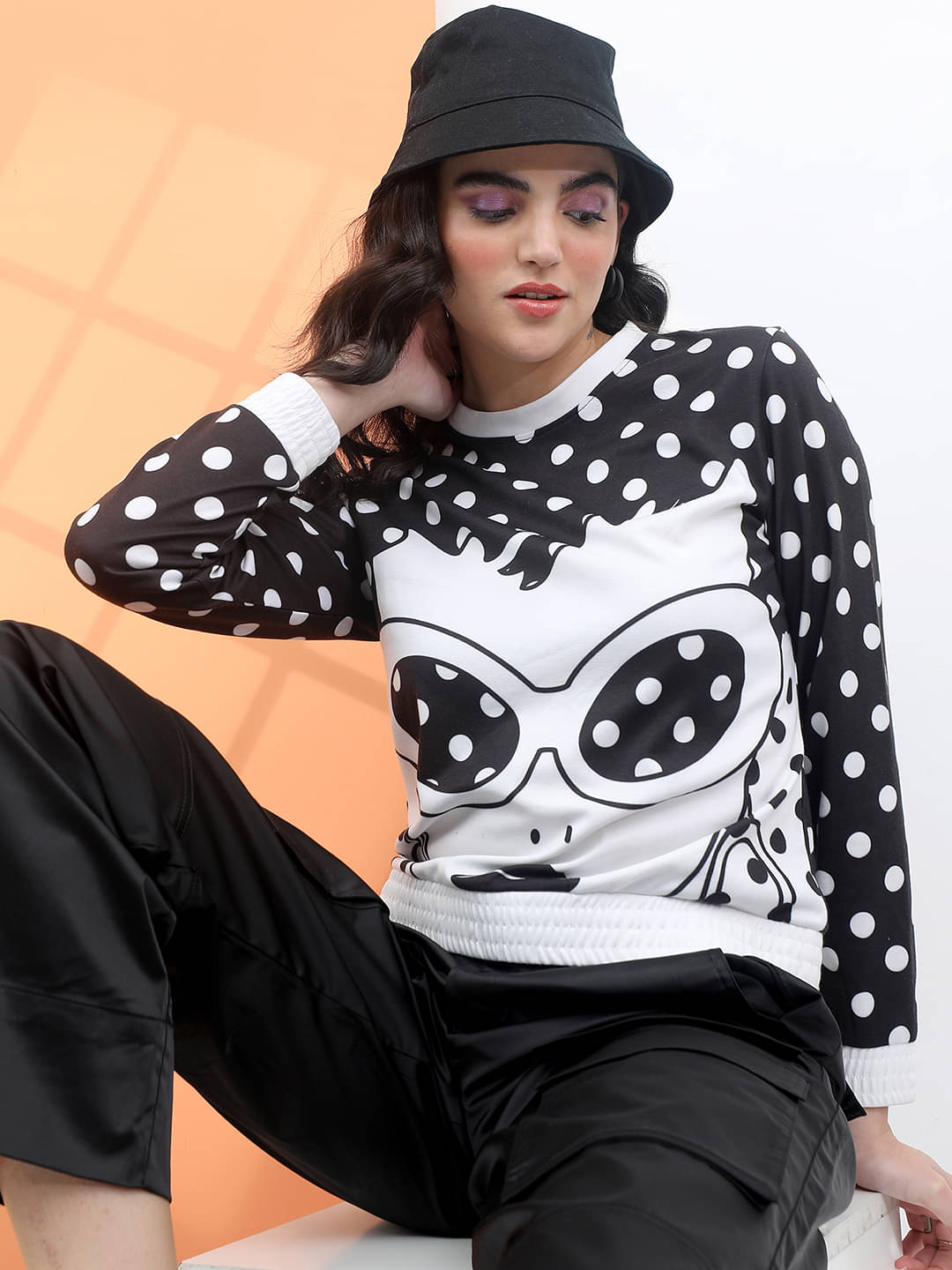 Tokyo Talkies Polyester Women's Non Hooded Sweatshirt ( Multi Color ) Tokyo Talkies Polyester Women's Non Hooded Sweatshirt ( Multi Color )