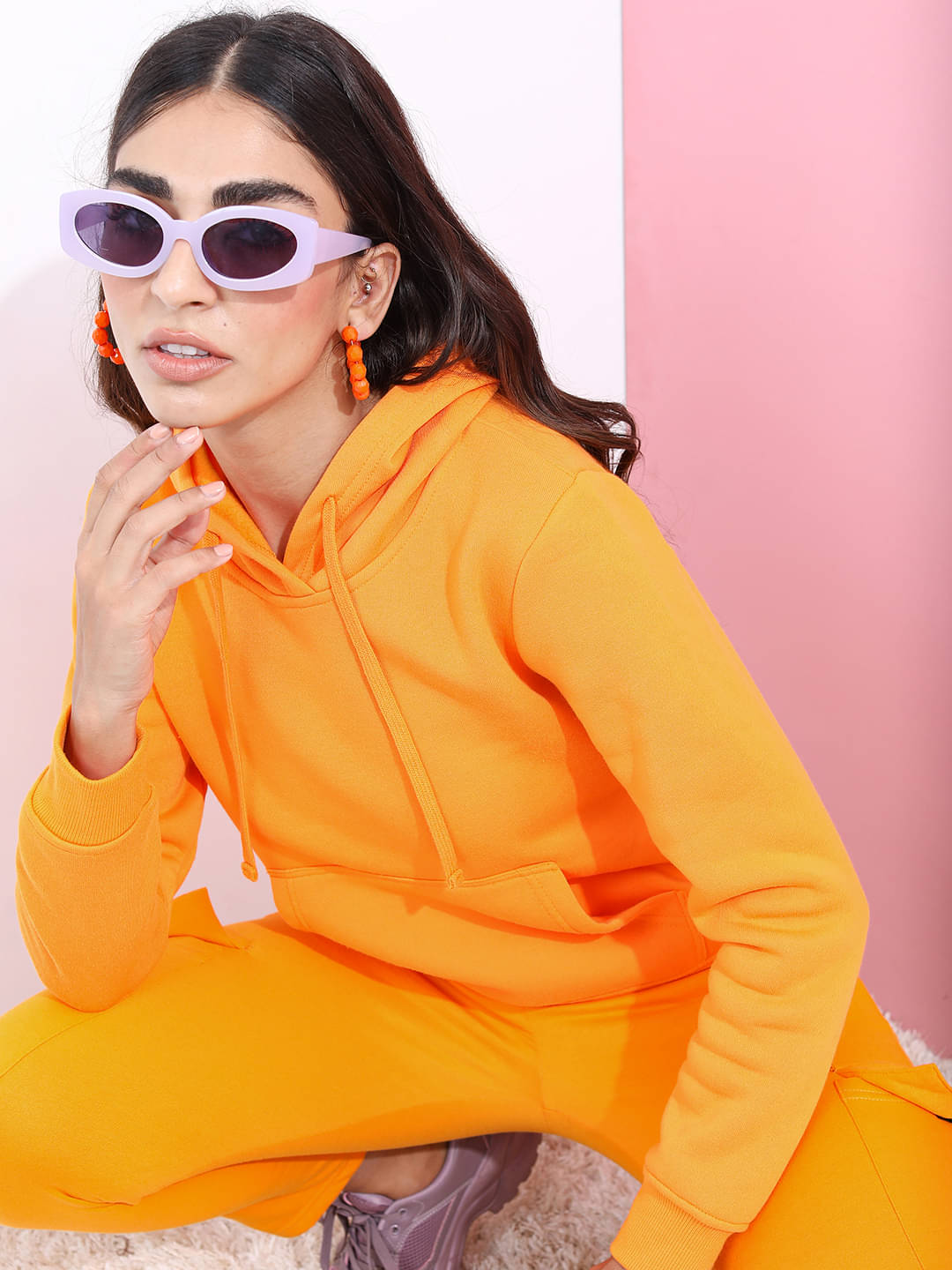    			Tokyo Talkies Polyester Women's Non Hooded Sweatshirt ( Orange )