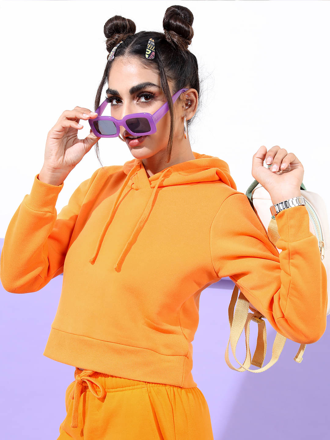     			Tokyo Talkies Polyester Women's Non Hooded Sweatshirt ( Orange )