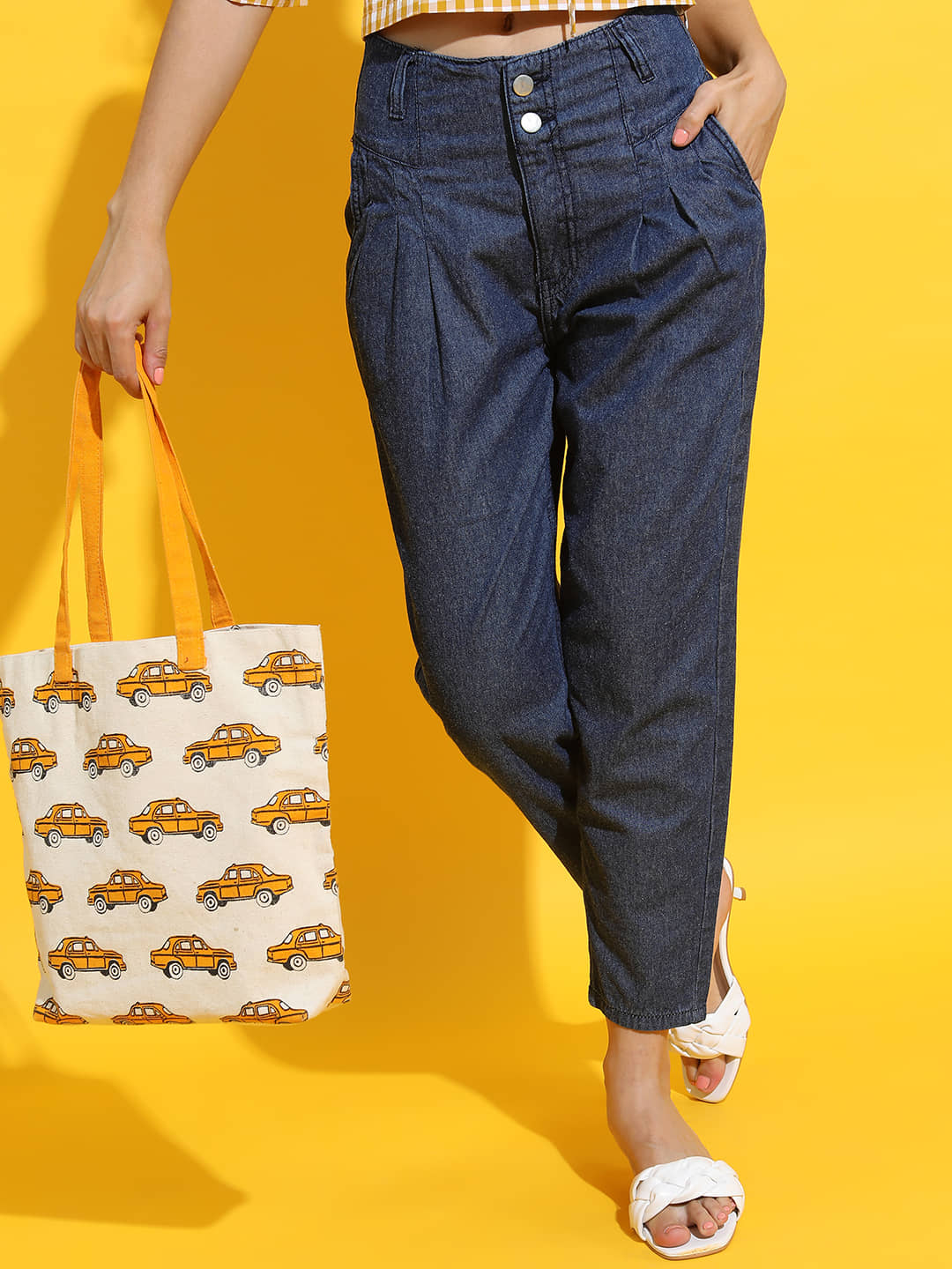 Tokyo Talkies Women Mom Fit Waist Jeans - Jeans | Buy online on ZillyBuy