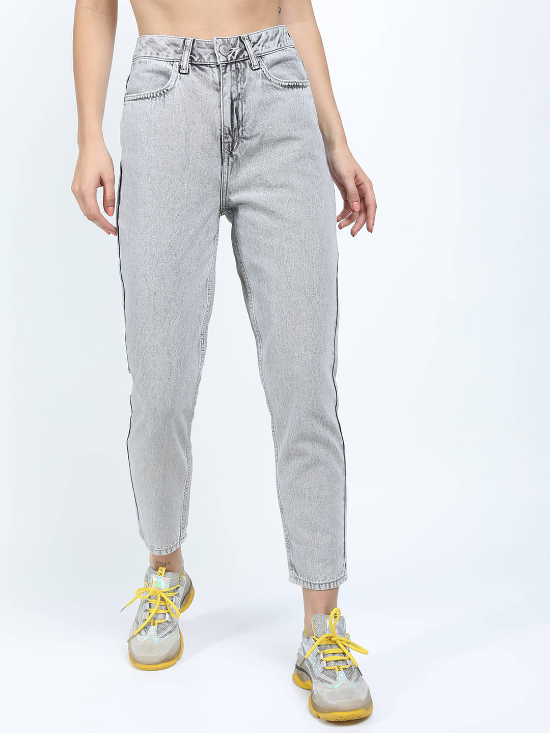 Tokyo Talkies Women Mom Fit Waist Jeans - Jeans | Buy online on ZillyBuy