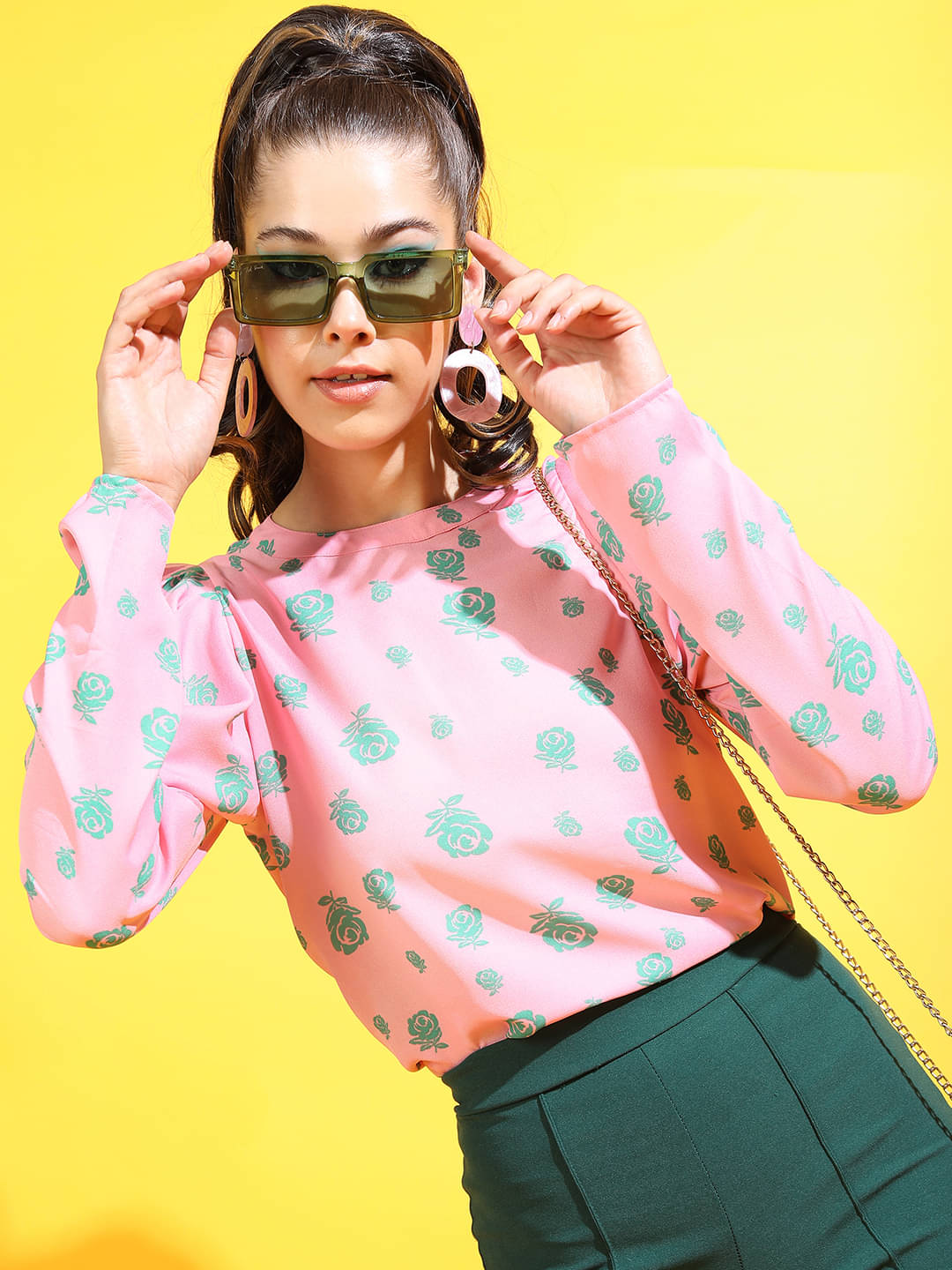     			Tokyo Talkies Women's Polyester Regular Top ( Multi Color )
