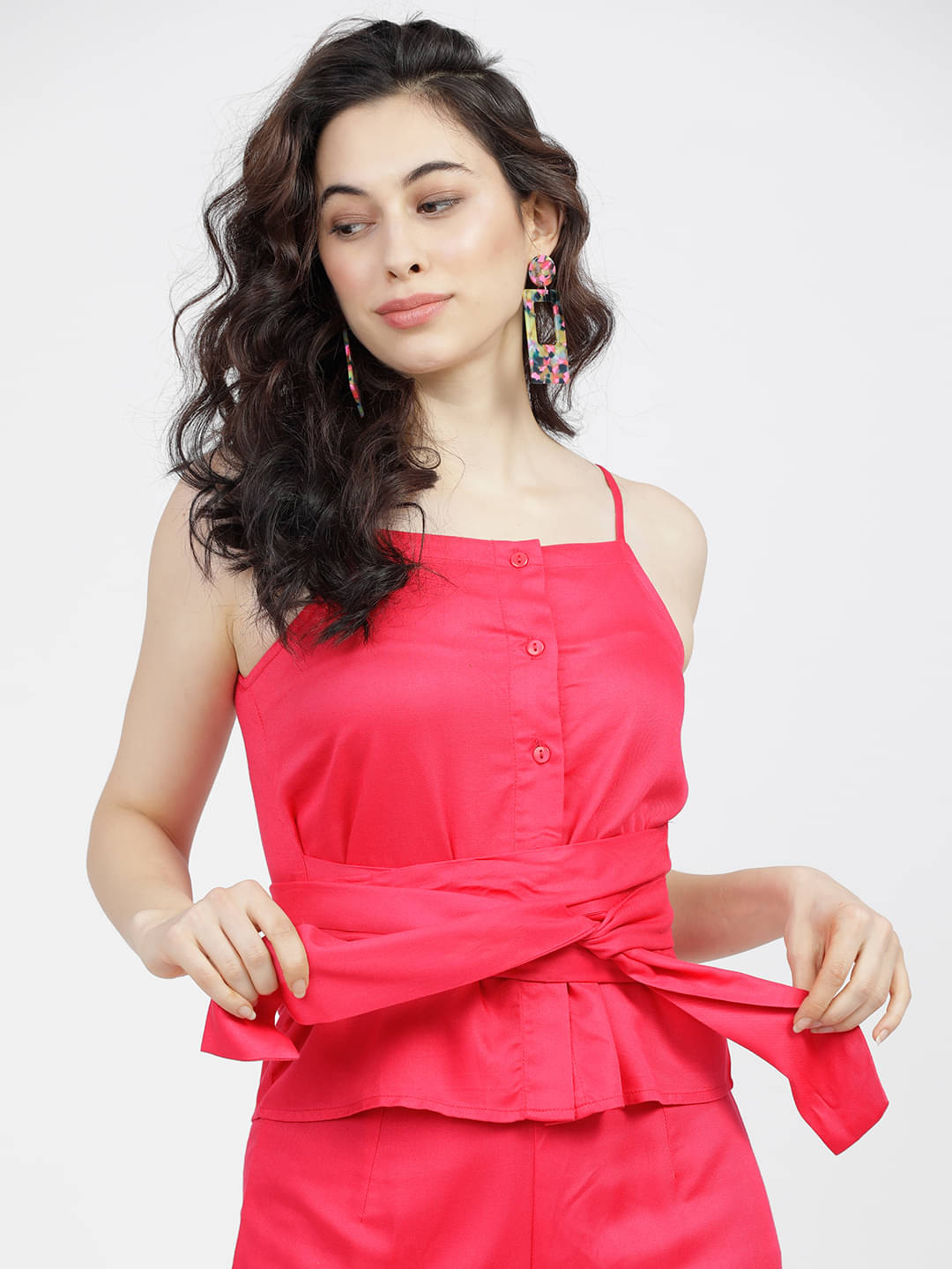     			Tokyo Talkies Women's Viscose Regular Top ( Pink )