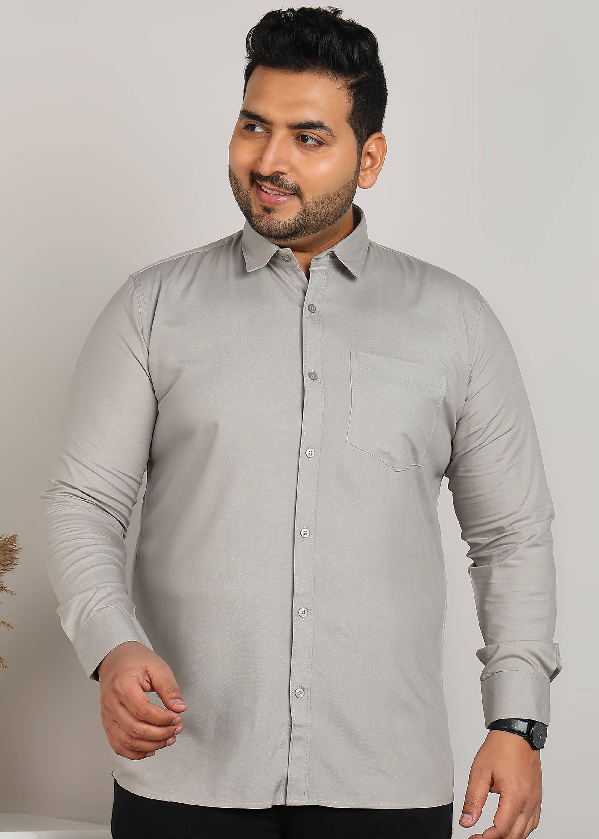 ADWYN PETER 100% Cotton Regular Fit Solids Full Sleeves Men's Casual Shirt - Grey ( Pack of 1 ) ADWYN PETER 100% Cotton Regular Fit Solids Full Sleeves Men's Casual Shirt - Grey ( Pack of 1 )