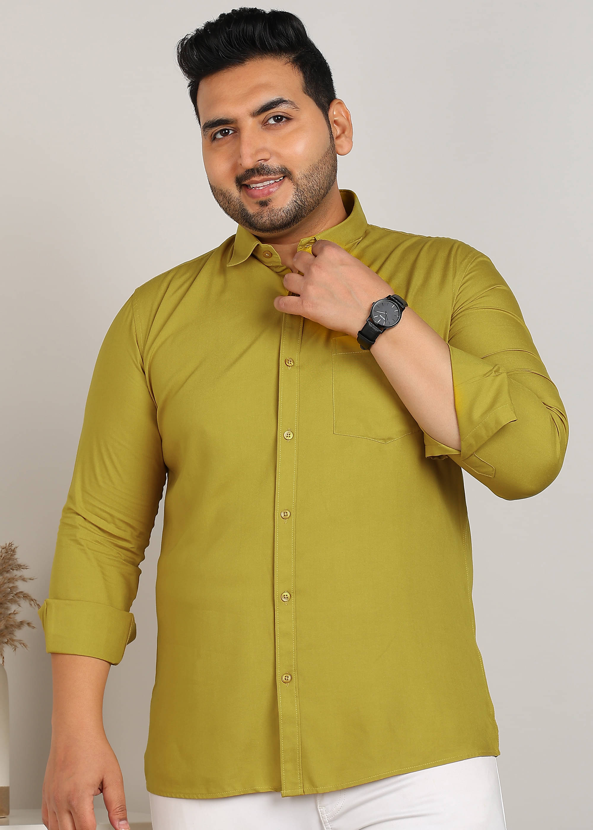 ADWYN PETER 100% Cotton Regular Fit Solids Full Sleeves Men's Casual Shirt - Olive ( Pack of 1 ) ADWYN PETER 100% Cotton Regular Fit Solids Full Sleeves Men's Casual Shirt - Olive ( Pack of 1 )