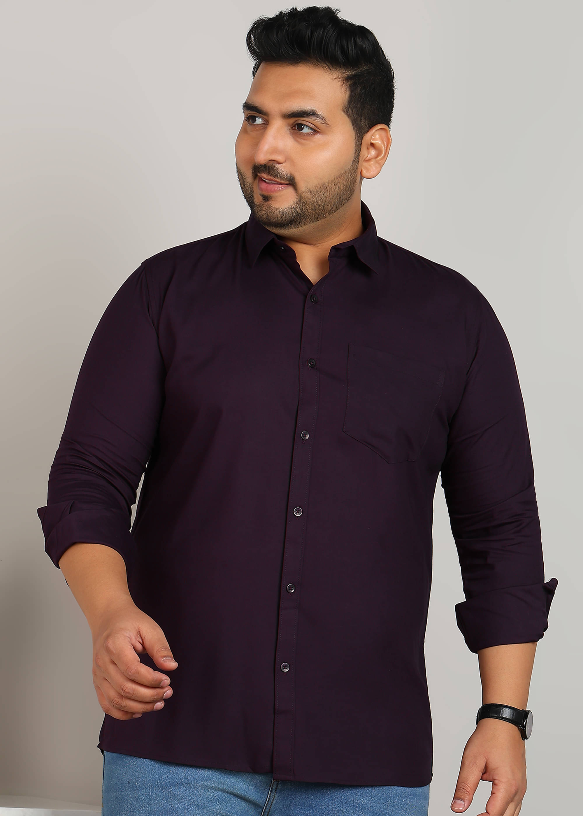 ADWYN PETER 100% Cotton Regular Fit Solids Full Sleeves Men's Casual Shirt - Wine ( Pack of 1 ) ADWYN PETER 100% Cotton Regular Fit Solids Full Sleeves Men's Casual Shirt - Wine ( Pack of 1 )