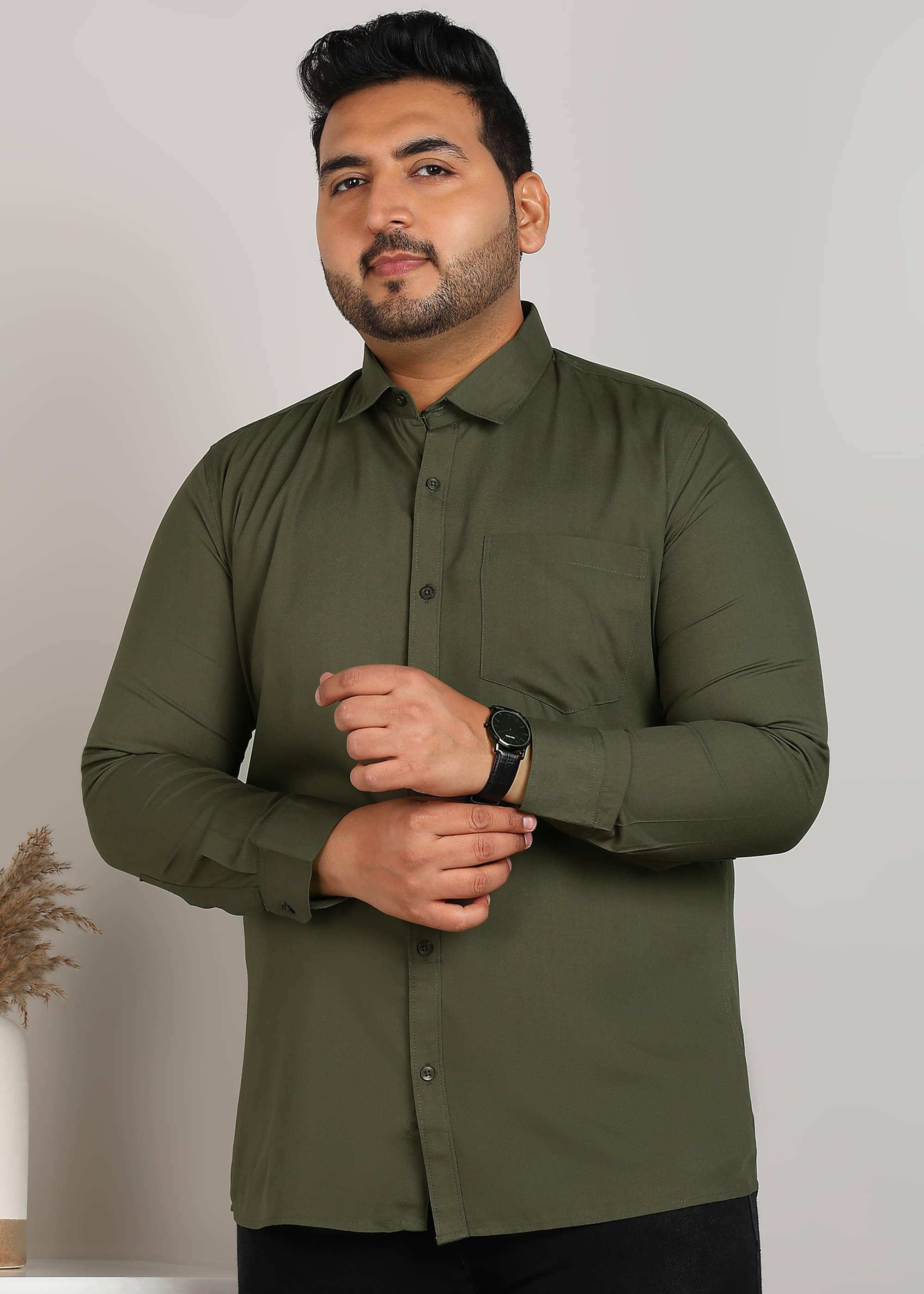 ADWYN PETER 100% Cotton Regular Fit Solids Full Sleeves Men's Casual Shirt - Green ( Pack of 1 ) ADWYN PETER 100% Cotton Regular Fit Solids Full Sleeves Men's Casual Shirt - Green ( Pack of 1 )