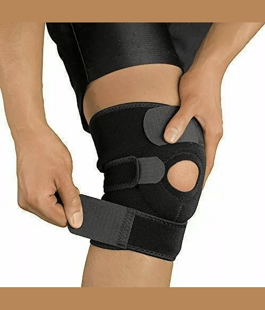 Aheadstrong Black Knee Support ( Pack of 1 ) - Sports and Fitness Equipment | Buy online on ZillyBuy