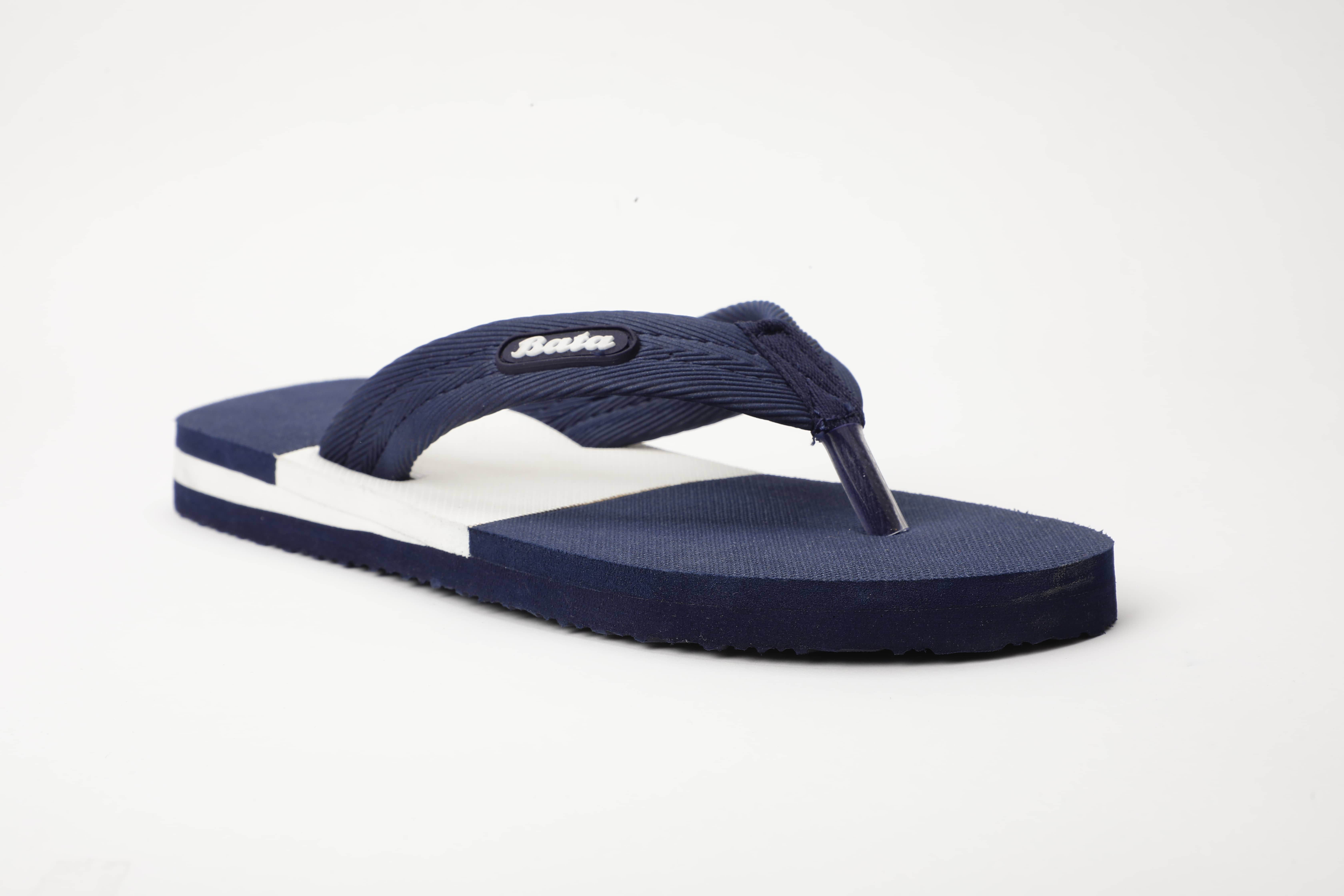 Bata Navy Men's Thong Flip Flop