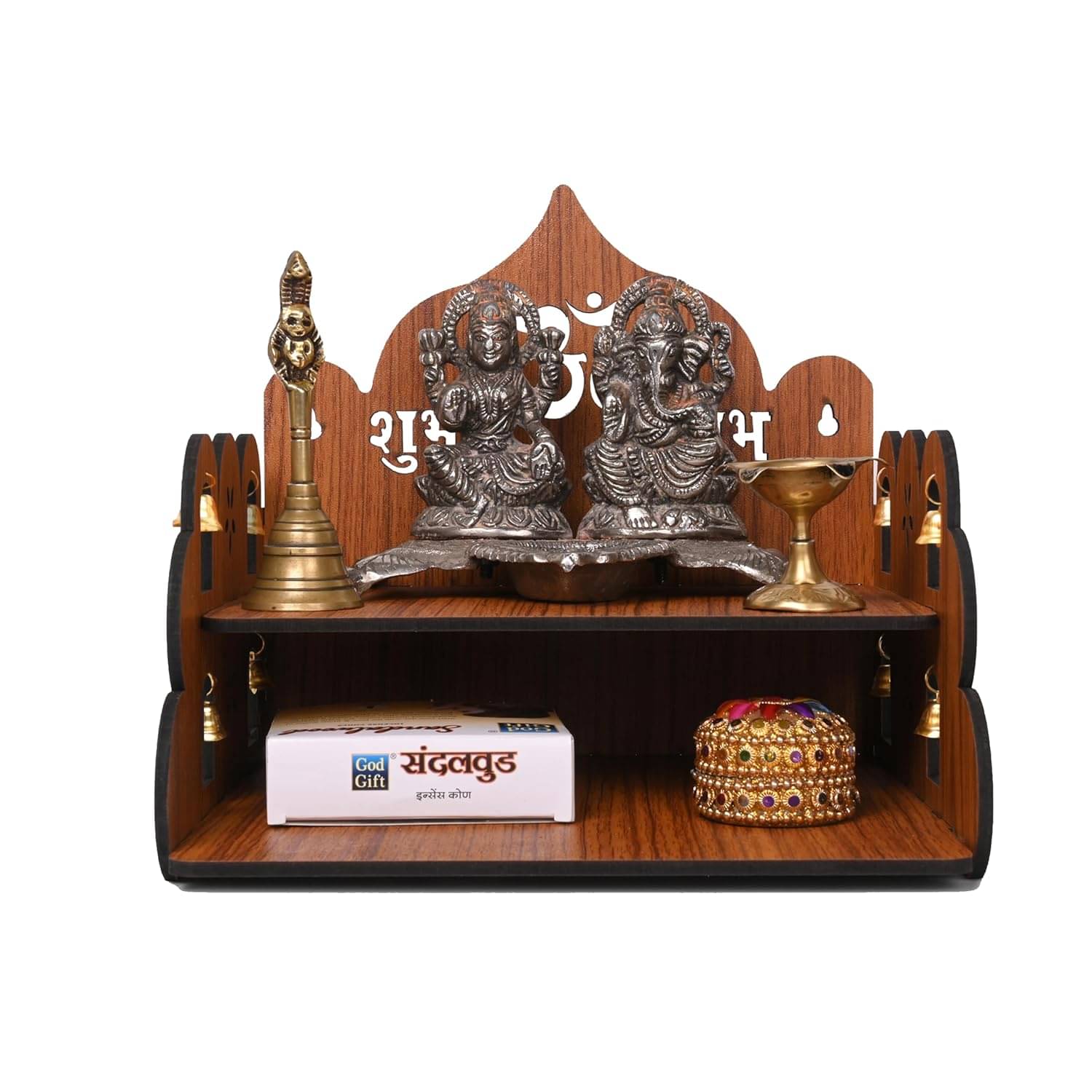     			Buildream Wood Hanging Mandir