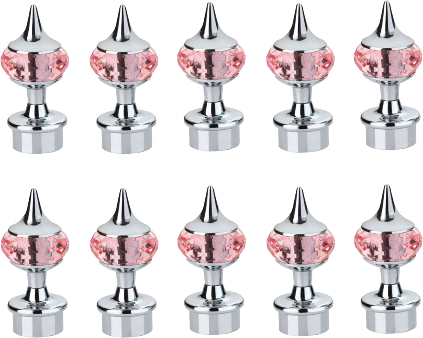 Bzcarts Silver Zinc Double Rod Bracket ( Pack of 10 ) Bzcarts Silver Zinc Double Rod Bracket ( Pack of 10 )