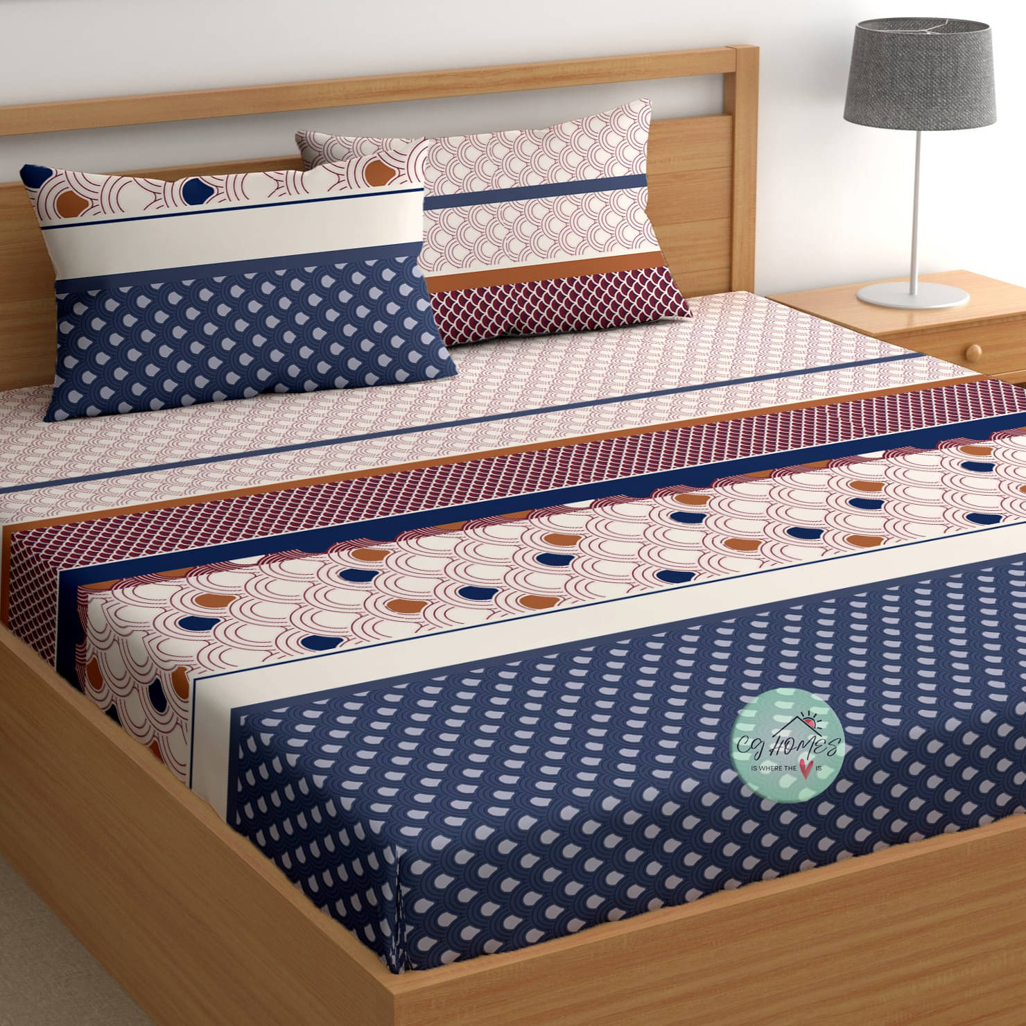 CG HOMES Microfiber 1 Double Bedsheet with 2 Pillow Covers ( Multicolor ) CG HOMES Microfiber 1 Double Bedsheet with 2 Pillow Covers ( Multicolor )