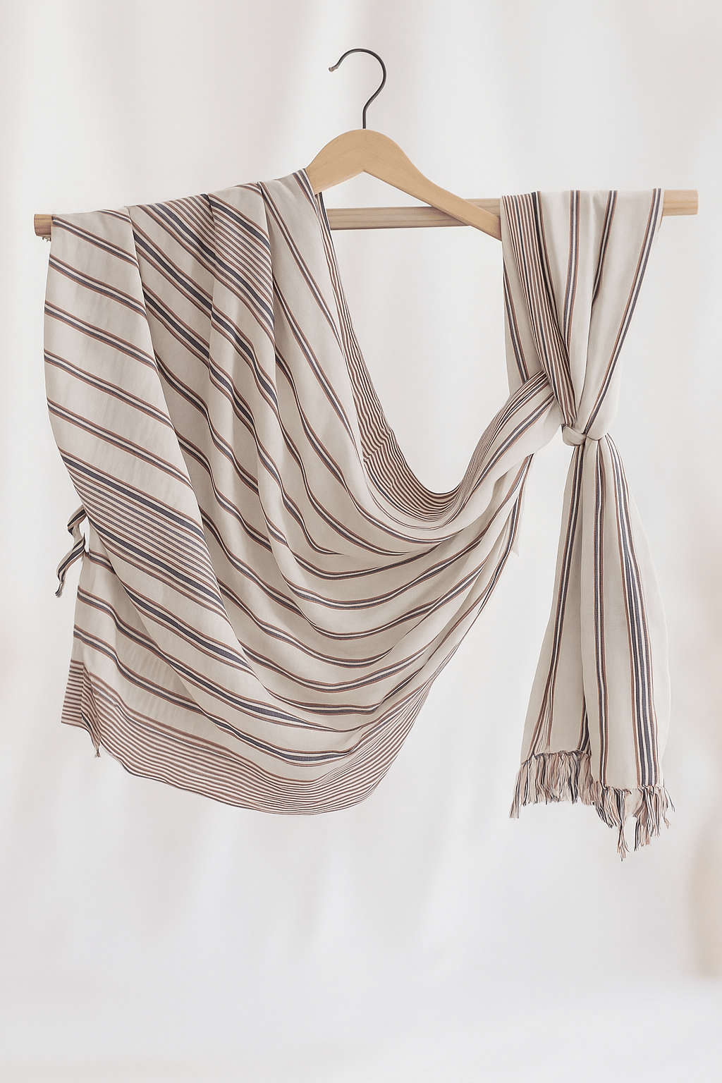     			Dhaga Vishwas Ka White Cotton Women's Stole ( Pack of 1 )