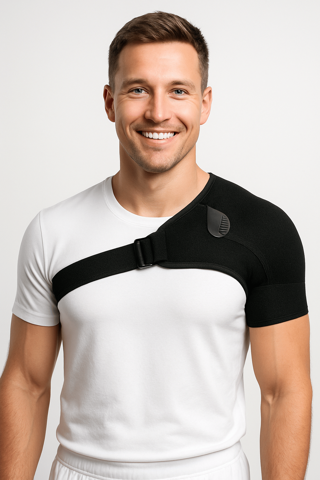     			EMERET Black Shoulder Support ( Pack of 1 )