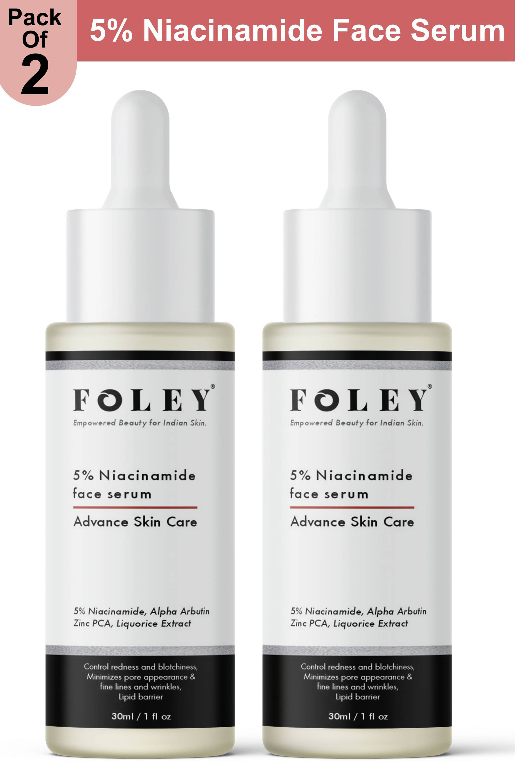 FOLEY Face Serum Niacinamide Uneven Skin Toning For All Skin Type ( Pack of 2 ) FOLEY Face Serum Niacinamide Uneven Skin Toning For All Skin Type ( Pack of 2 )