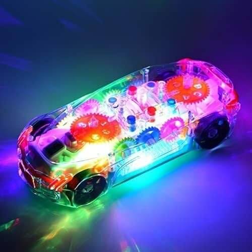 FREEDY 3D Transparent Car with 360 Degree Rotation with Light & Sound Car Toy for Kids(Multicolor)     			FREEDY 3D Transparent Car with 360 Degree Rotation with Light & Sound Car Toy for Kids(Multicolor)