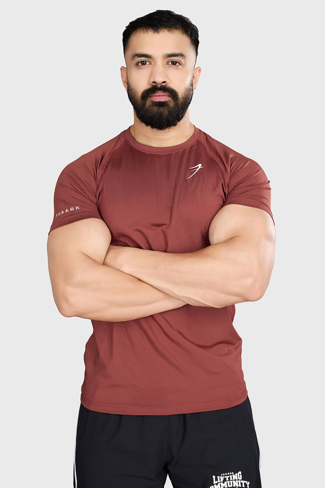     			Fuaark Rust Polyester Slim Fit Men's Compression T-Shirt ( Pack of 1 )