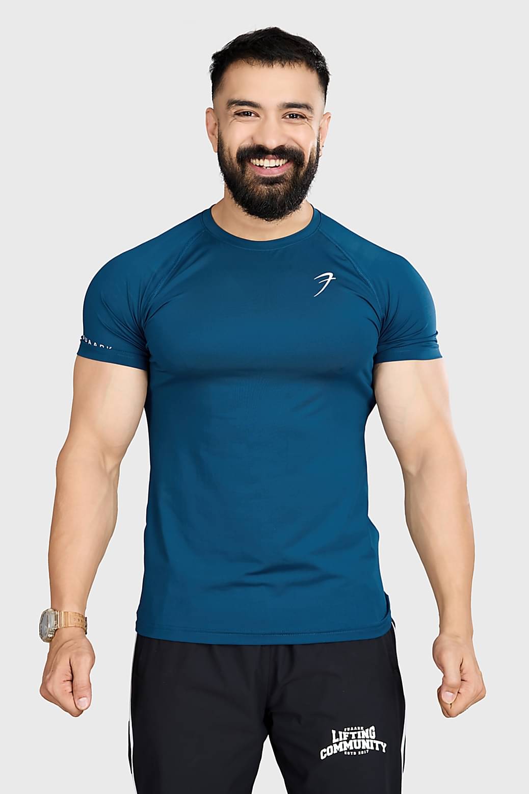 Fuaark Teal Polyester Slim Fit Men's Compression T-Shirt ( Pack of 1 ) Fuaark Teal Polyester Slim Fit Men's Compression T-Shirt ( Pack of 1 )