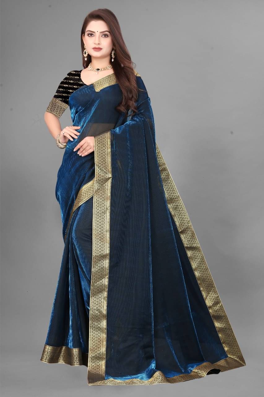     			Gullak Lycra Solid Jamdani Saree With Unstitched Blouse Piece ( Multicolor )