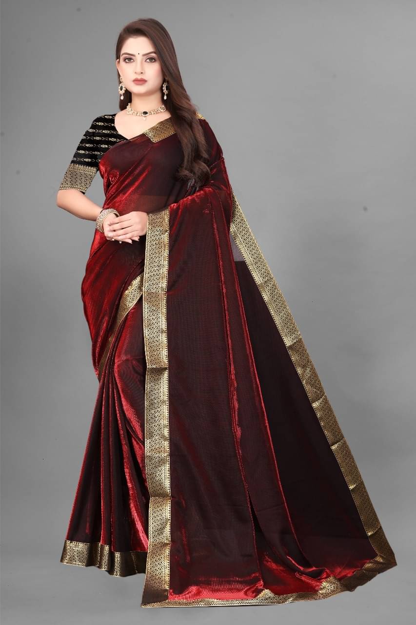 Gullak Lycra Solid Jamdani Saree With Unstitched Blouse Piece ( Multicolor ) Gullak Lycra Solid Jamdani Saree With Unstitched Blouse Piece ( Multicolor )