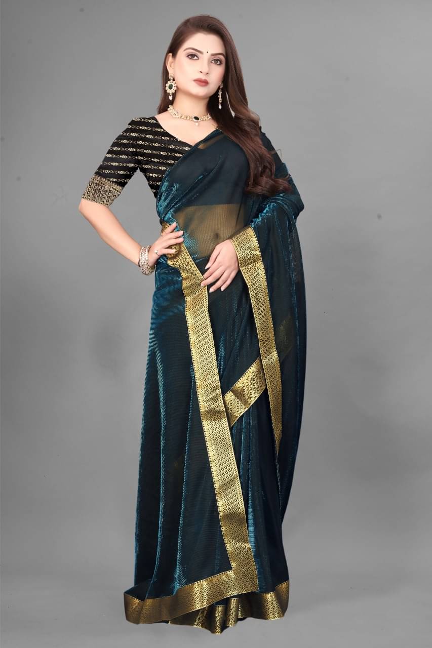 Gullak Lycra Solid Jamdani Saree With Unstitched Blouse Piece ( Multicolor ) Gullak Lycra Solid Jamdani Saree With Unstitched Blouse Piece ( Multicolor )