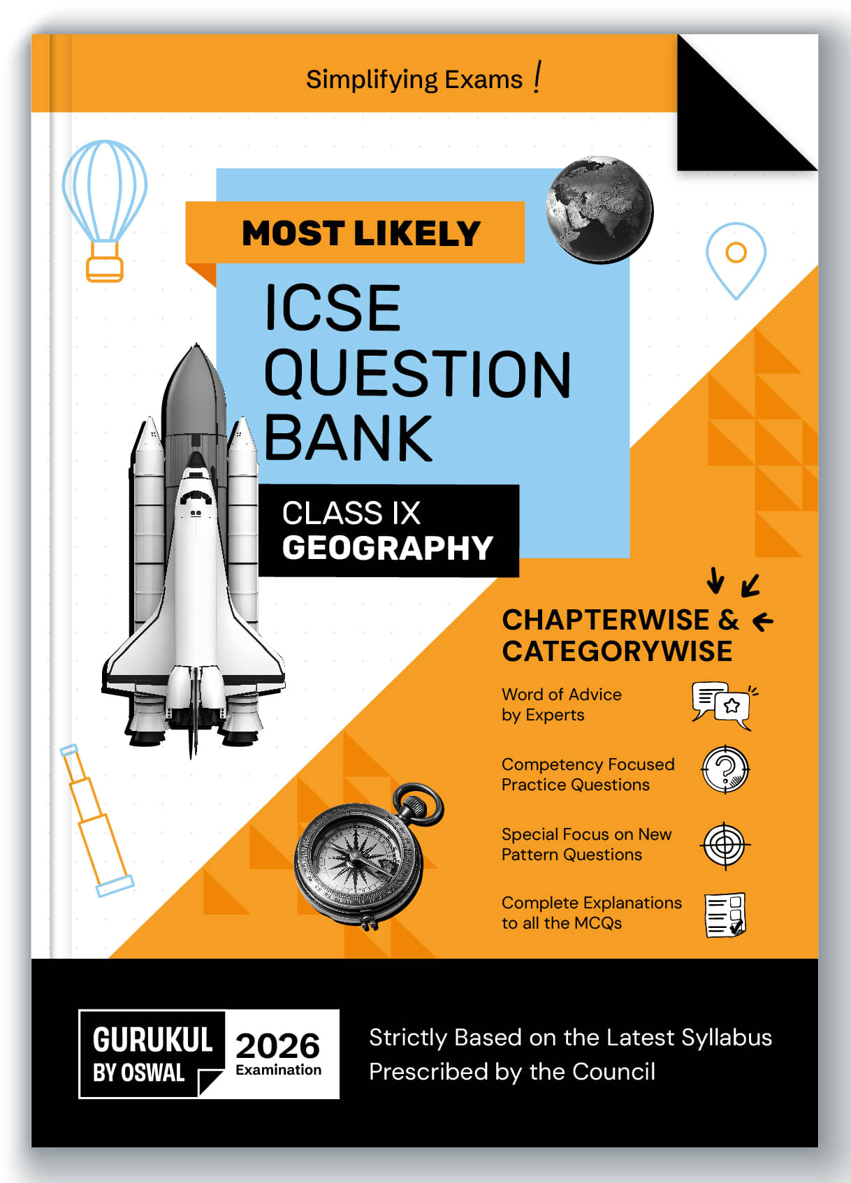 Gurukul By Oswal Geography Most Likely Question Bank ICSE Class 9 Exam 2026- Chapterwise & Categorywise Topics, Comptency Focused Questions, Expert Ad Gurukul By Oswal Geography Most Likely Question Bank ICSE Class 9 Exam 2026- Chapterwise & Categorywise Topics, Comptency Focused Questions, Expert Ad