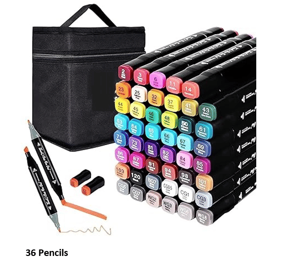     			HAYAGRIVA EXPORT 36 MAKER PEN DUAL Shaped Color Pencils (Set of 36, Multicolor)