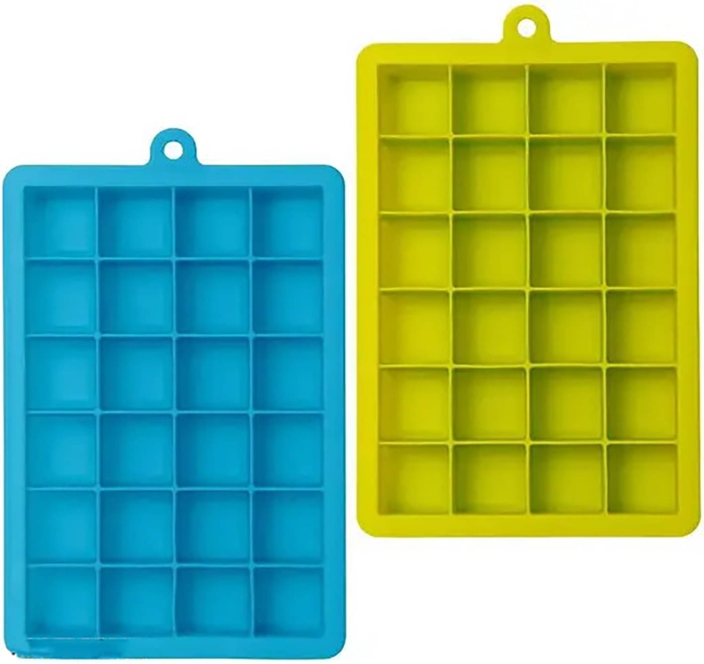     			Kelby Silicon Ice Cube Square Shape Tray Flexible with 24 cavity, Set of 2
