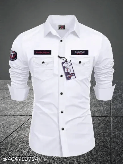 KrushnaRupa Enterprise Cotton Blend Regular Fit Self Design Full Sleeves Men's Casual Shirt - White ( Pack of 1 ) KrushnaRupa Enterprise Cotton Blend Regular Fit Self Design Full Sleeves Men's Casual Shirt - White ( Pack of 1 )