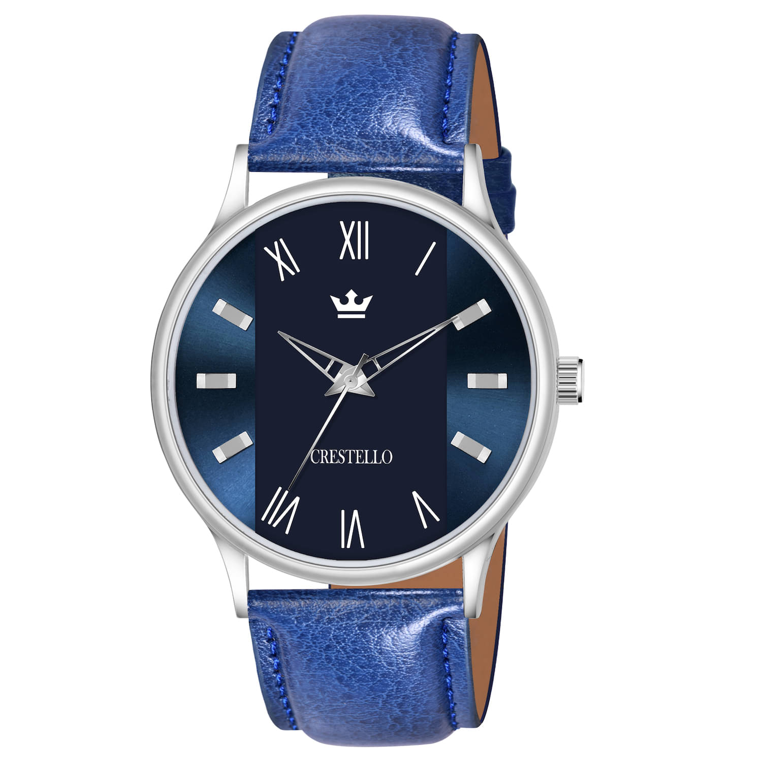     			LOUIS DEVIN Blue Leather Analog Men's Watch