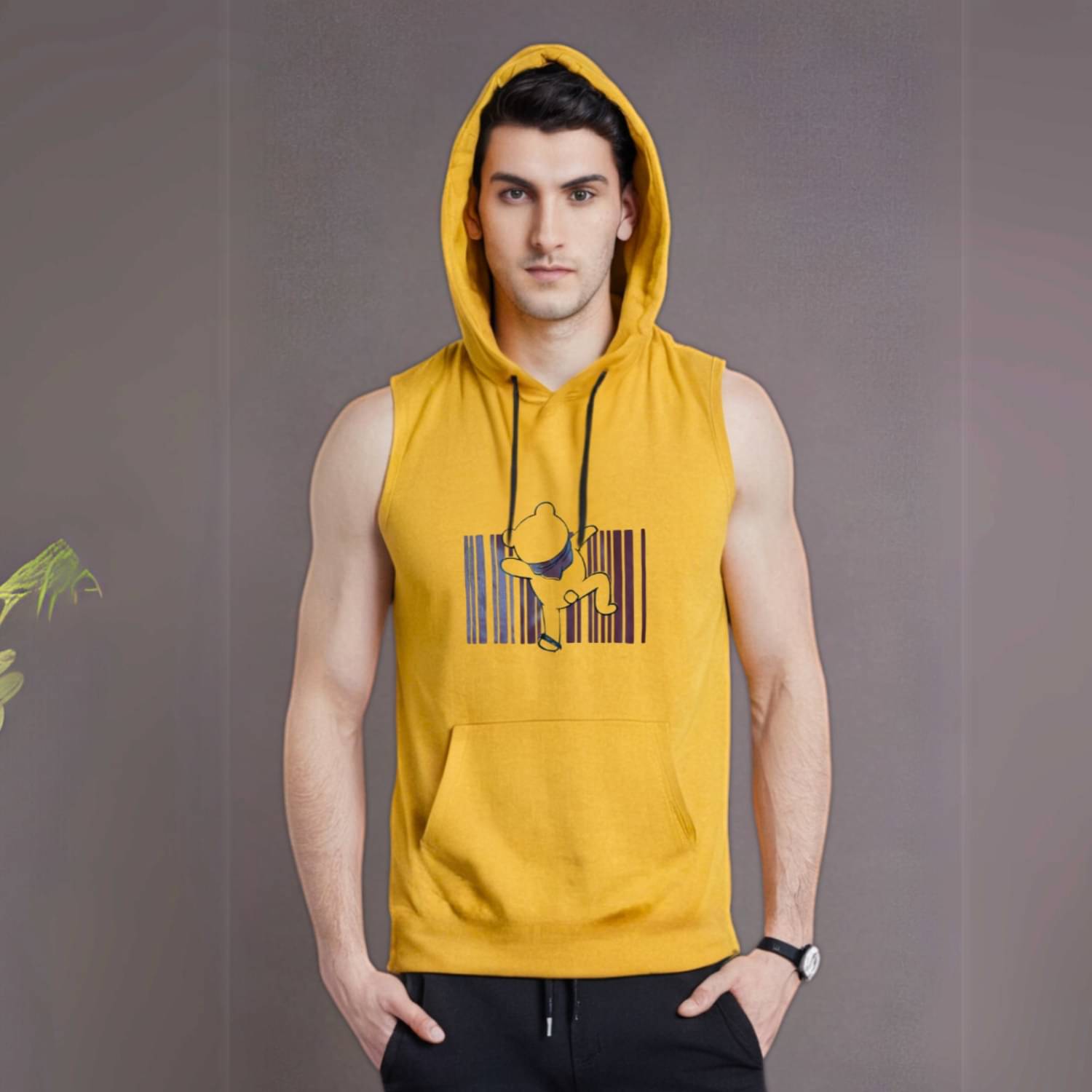Looks United Pack of 1 Cotton Blend Gym Vest For Men ( Yellow ) Looks United Pack of 1 Cotton Blend Gym Vest For Men ( Yellow )