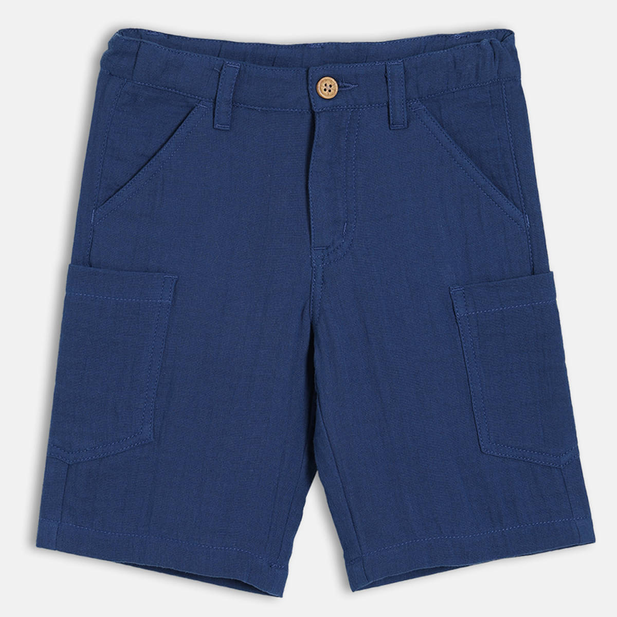     			MINI KLUB Pack of 1 Cotton Shorts For Boys ( Blue )