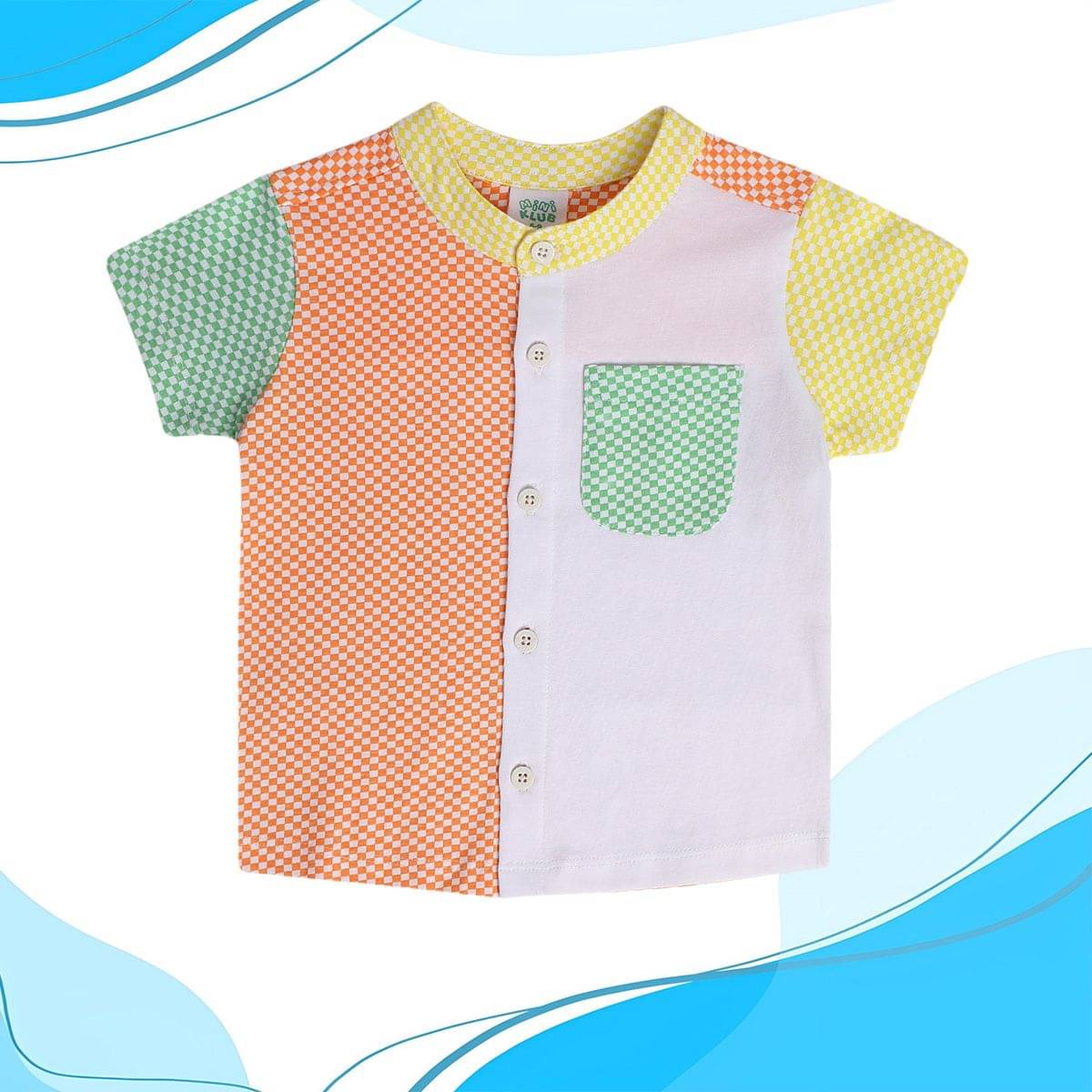 MINI KLUB Pack of 1 Baby Boys 100% Cotton Half Sleeves Shirt ( Multicolor ) MINI KLUB Pack of 1 Baby Boys 100% Cotton Half Sleeves Shirt ( Multicolor )