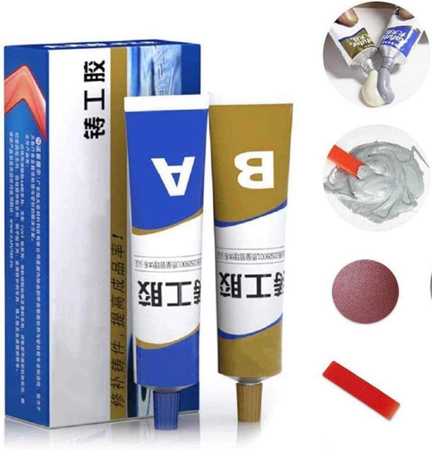     			Magic Metal Mending, Cold Weld Metal Repair Paste Adhesive Gel, Ab Strong Glue Universal Metal Plastic Weld Repair Glue Aluminum, Chrome, Stainless Steel
