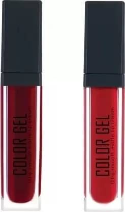     			Mixonshun Red Matte Long Lasting Liquid Lipstick ( Pack of 2 )